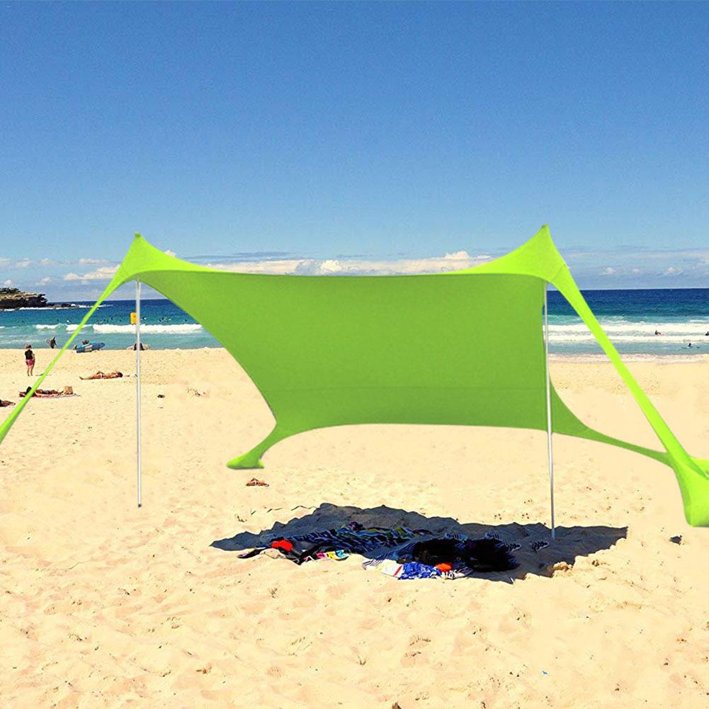 Cheap Goat Tents Family Beach Sunshade Lightweight Sun Shade Tent With Sandbag Anchors 4 Free Pegs UPF50+ UV Large Portable Canopy Drop shipping Tents 